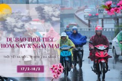 Dự báo thời tiết hôm nay và ngày mai 18/2: Hà Nội mưa nhỏ, sương mù và rét, Đà Nẵng ngày nắng, TP HCM còn nắng nóng