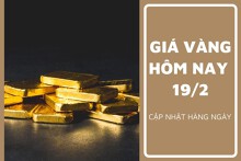 Giá vàng hôm nay 19/2: Vàng SJC giảm mạnh trong ngày Thần Tài