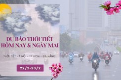 Dự báo thời tiết hôm nay và ngày mai 23/2: Hà Nội mưa nhỏ, Đà Nẵng ít mưa, TP HCM nắng nóng kéo dài