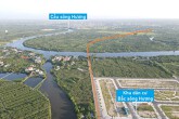Toàn cảnh vị trí dự kiến quy hoạch cầu vượt sông Hương nối xã Tân Việt với thị trấn Thanh Hà, Hải Dương