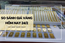 So sánh giá vàng hôm nay 24/2: Vàng SJC lùi về mốc 78 triệu đồng/lượng vào cuối tuần