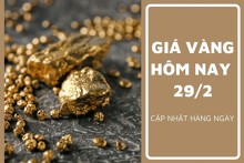 Giá vàng hôm nay 29/2: Vàng SJC tăng cao nhất 200.000 đồng/lượng
