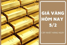 Giá vàng hôm nay 5/2: Vàng SJC giảm từ 100.000 đồng/lượng đến 500.000 đồng/lượng đầu tuần