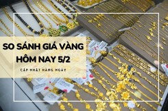 So sánh giá vàng hôm nay 5/2: Vàng SJC lao dốc về quanh mốc 78 triệu đồng/lượng