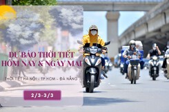 Dự báo thời tiết hôm nay và ngày mai 3/3: Hà Nội mưa rét, Đà Nẵng mưa vài nơi, TP HCM ít mưa, nắng nóng kéo dài