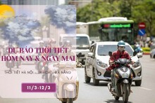 Dự báo thời tiết hôm nay và ngày mai 12/3: Hà Nội mưa nhỏ, trời rét, Đà Nẵng mưa vài nơi, TP HCM nắng nhiều