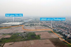 Toàn cảnh vị trí quy hoạch KCN số 1 rộng 264 ha ở Hưng Yên cạnh cao tốc Hà Nội - Hải Phòng