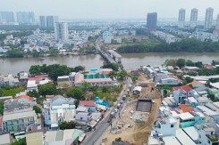Cận cảnh cầu Phước Long đang hồi sinh nối quận 7 - huyện Nhà Bè