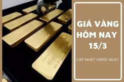 Giá vàng hôm nay 15/3: Vàng SJC đảo chiều giảm 300.000 đồng/lượng