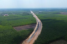 Bình Dương: Hình ảnh đường 6 làn xe nối Bắc Tân Uyên - Phú Giáo - Bàu Bàng sắp hoàn thiện