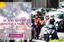 Dự báo thời tiết hôm nay và ngày mai 23/3: Hà Nội sương mù nhẹ, Đà Nẵng sáng mưa nhỏ, TP HCM nắng nóng gay gắt