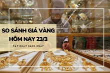 So sánh giá vàng hôm nay 23/3: Vàng SJC và vàng 24K diễn biến trái chiều