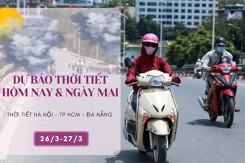 Dự báo thời tiết hôm nay và ngày mai 27/3: Hà Nội mưa nhỏ rải rác, Đà Nẵng chiều tối có mưa, TP HCM cao nhất 37 độ