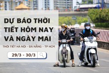Dự báo thời tiết hôm nay và ngày mai 30/3: Hà Nội cục bộ mưa to đến rất to, Đà Nẵng chiều tối mưa, TP HCM nóng 37 độ