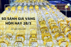 So sánh giá vàng hôm nay 28/3: Vàng SJC, vàng 24K đồng loạt tăng mạnh