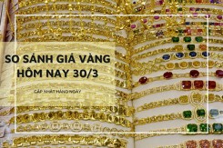So sánh giá vàng hôm nay 30/3: Vàng 24K duy trì trên 70 triệu đồng/lượng vào cuối tuần