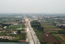Hình ảnh đường liên tỉnh Hà Nội - Hưng Yên mở rộng giai đoạn 1 sắp hoàn thành