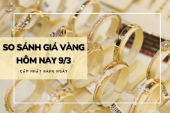 So sánh giá vàng hôm nay 9/3: Vàng 24K tăng hơn 1 triệu đồng/lượng vào cuối tuần