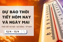 Dự báo thời tiết hôm nay và ngày mai (13/4) Hà Nội sáng sớm có sương mù, Đà Nẵng không mưa và TP Hồ Chí Minh nắng gắt 39 độ