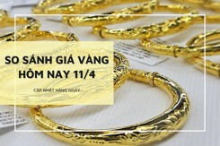 So sánh giá vàng 11/4: Vàng SJC và vàng 24K đều neo trên đỉnh lịch sử