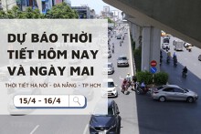 Dự báo thời tiết hôm nay và ngày mai (16/4) Hà Nội, Đà Nẵng và TP Hồ Chí Minh nắng nóng, không mưa