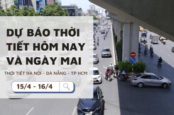 Dự báo thời tiết hôm nay và ngày mai (16/4) Hà Nội, Đà Nẵng và TP Hồ Chí Minh nắng nóng, không mưa
