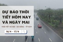 Dự báo thời tiết hôm nay và ngày mai (17/4) Hà Nội mưa vài nơi, Đà Nẵng và TP Hồ Chí Minh duy trì nắng nóng với nền nhiệt cao
