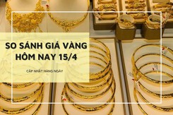So sánh giá vàng 15/4: Vàng SJC vọt tăng hơn 2 triệu đồng/lượng trưa đầu tuần