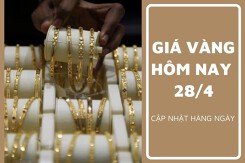 Giá vàng hôm nay 28/4: Vàng SJC vẫn tăng hơn 500.000 đồng/lượng trong tuần qua