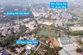 Toàn cảnh vị trí quy hoạch cầu vượt sông Bùi nối TT Xuân Mai với xã Thủy Xuân Tiên, Chương Mỹ, Hà Nội