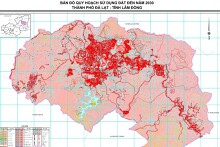 Bản đồ quy hoạch sử dụng đất TP Đà Lạt, tỉnh Lâm Đồng giai đoạn 2021 - 2030