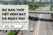 Dự báo thời tiết hôm nay và ngày mai (9/4): Hà Nội và Đà Nẵng giảm nhiệt độ, TP HCM cao nhất 38 độ