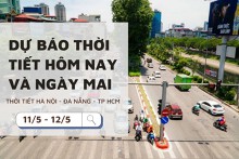 Dự báo thời tiết hôm nay và ngày mai (12/5) Hà Nội cục bộ mưa to, Đà Nẵng và TP Hồ Chí Minh nắng nóng, mưa dông