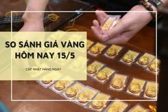 So sánh giá vàng 15/5: Vàng SJC lại tăng tới 1,5 triệu đồng/lượng sau phiên đấu thầu