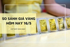 So sánh giá vàng 16/5: Vàng 24K tăng hơn nửa triệu đồng/lượng