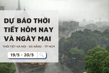 Dự báo thời tiết hôm nay và ngày mai (20/5) Hà Nội, Đà Nẵng, TP Hồ Chí Minh mưa rào và dông