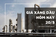 Giá xăng dầu tiếp tục duy trì đà tăng sáng ngày 20/5