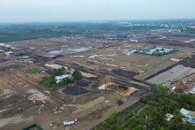[Photostory] Công trường dự án LA Home hơn 100 ha tại Bến Lức, Long An sau 5 tháng khởi công