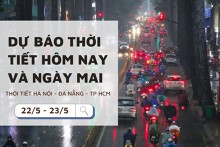 Dự báo thời tiết hôm nay và ngày mai (23/5) Hà Nội, Đà Nẵng, TP Hồ Chí Minh mưa trên diện rộng