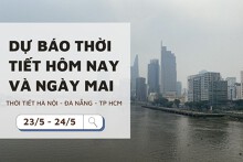 Dự báo thời tiết hôm nay và ngày mai (24/5) Hà Nội, Đà Nẵng, TP Hồ Chí Minh mưa dông