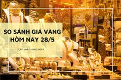 So sánh giá vàng 28/5: Vàng SJC đồng loạt tăng mạnh, lên 90,5 triệu đồng/lượng