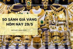So sánh giá vàng 29/5: Vàng SJC tiếp đà tăng mạnh, áp sát mốc 91 triệu đồng/lượng