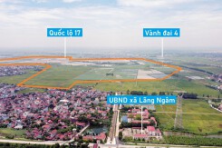 Cận cảnh KCN hơn 300 ha gần Vành đai 4 ở Gia Bình, Bắc Ninh đang xây dựng