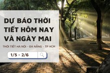 Dự báo thời tiết hôm nay và ngày mai (2/6) Hà Nội, Đà Nẵng, TP Hồ Chí Minh ngày nắng, cục bố có mưa