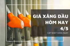 Giá xăng dầu ngày 4/5 xác lập mức giảm mạnh nhất 3 tháng qua