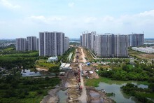 Hình hài tuyến Vành đai 3 TP HCM đang xây dựng qua Thủ Đức