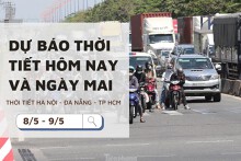 Dự báo thời tiết hôm nay và ngày mai (9/5) Hà Nội có mưa, Đà Nẵng ít mưa và TP Hồ Chí Minh nắng nóng