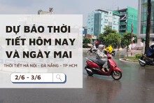 Dự báo thời tiết hôm nay và ngày mai (3/6) Hà Nội và TP Hồ Chí Minh cục bộ có mưa to, Đà Nẵng ngày nắng nóng