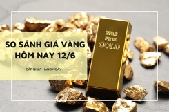 So sánh giá vàng 12/6: Vàng 24K tiếp đà tăng thêm 400.000 đồng/lượng