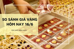 So sánh giá vàng 15/6: Vàng 24K bật tăng mạnh vào cuối tuần